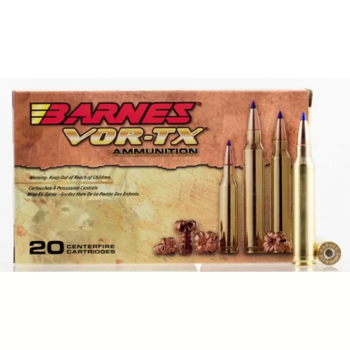 Barnes Bullets VOR-TX 165 gr Tipped TSX Boat Tail .300 Win Mag Ammo, 20/box - 21537