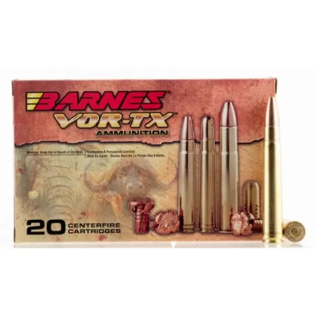 Barnes Vor-Tx Safari Centerfire .375 H&H Magnum 300 grain TSX Flat Base Centerfire Rifle Ammo, 20 Rounds, 22014