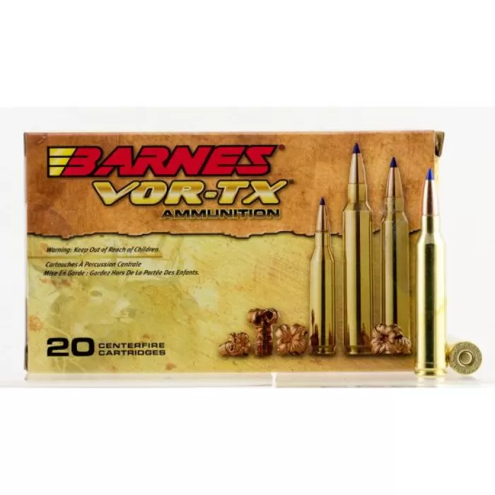 Barnes Bullets VOR-TX 140 gr Tipped TSX Boat Tail 7mm Rem Mag Ammo, 20/box - 21526