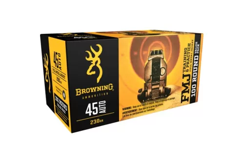 Browning Training and Practice Brass .45 ACP 230-Grain 100-Rounds FMJ
