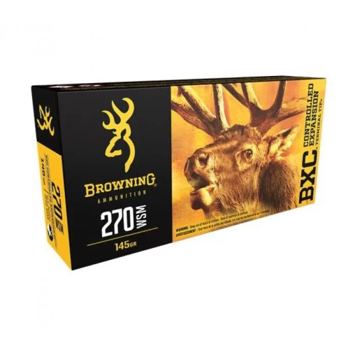 Browning BXC 145 gr Terminal Tip .270 WSM Ammo, 20/box - B192227001