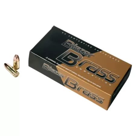 CCI Blazer Brass 95 gr Full Metal Jacket Round Nose .380 ACP Ammo, 250/box - 52021