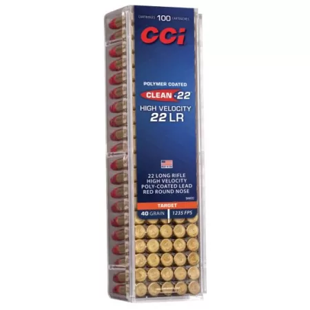 CCI Target HV Red Rimfire Ammuntion .22 LR 40 gr LRN 1240 fps 100/ct
