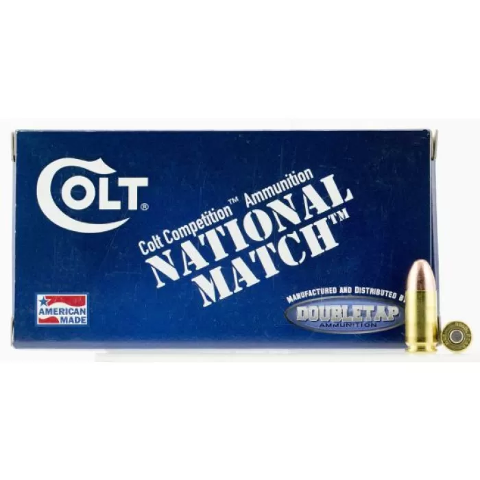 Colt DT Defense, National Match 124 gr Full Metal Jacket 9mm Ammo, 50/box - 9M124FMJCT Colt DT Defense, National Match 124 gr Full Metal Jacket 9mm Ammo, 50/box - 9M124FMJCT
