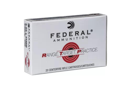 Federal Premium Range and Target 55 gr Full Metal Jacket .223 Rem/5.56 Ammo, 20/box - RTP556