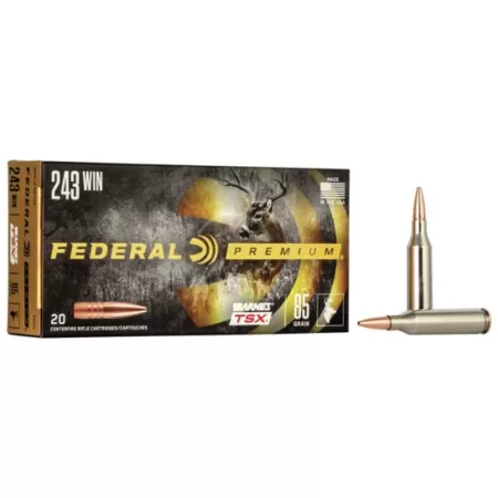 Federal Premium Barnes TSX 85 gr Triple-Shock X .243 Win Ammo, 20/box - P243K