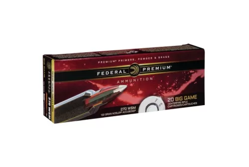 Federal Premium 130 gr Nosler AccuBond .270 WSM Ammo, 20/box - P270WSMA1