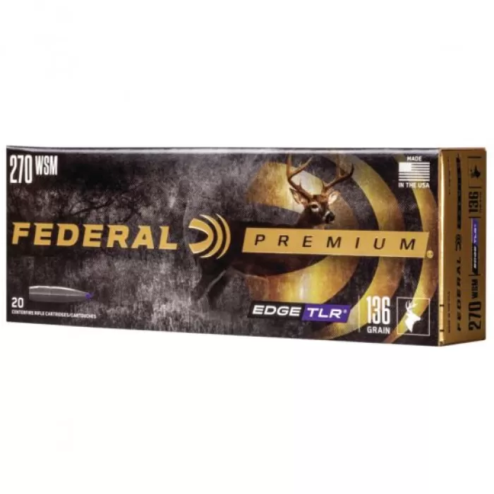 Federal Premium Edge TLR 136 gr Terminal Long Range .270 WSM Ammo, 20/box - P270WSMETLR1