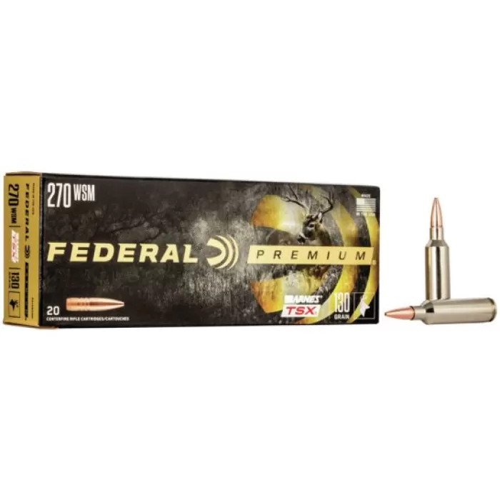 Federal Premium 270 WSM 130gr, Barnes Triple-Shock X, 20rd Box