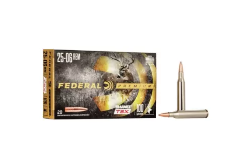 Federal Premium Barnes TSX 100 gr Triple-Shock X .25-06 Rem Ammo, 20/box - P2506H