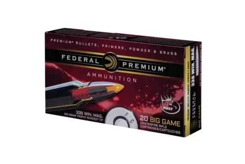 Federal Premium 200 gr Trophy Bonded Tip .338 Win Mag Ammo, 20/box - P338TT2