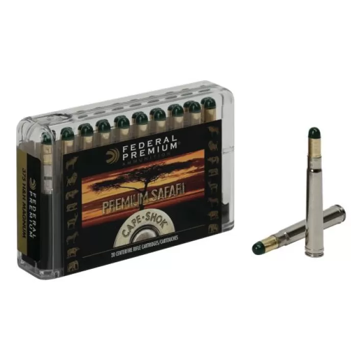 Federal Premium Safari Cape-Shok 300 gr Woodleigh Hydro Solid .375 H&H Mag Ammo, 20/box - P375WH Federal Premium Safari Cape-Shok 300 gr Woodleigh Hydro Solid .375 H&H Mag Ammo, 20/box - P375WH