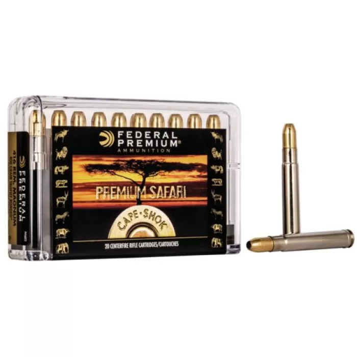Federal Premium Safari Cape-Shok 400 gr Trophy Bonded Sledgehammer Solid .416 Rem Mag Ammo, 20/box - P416RT2