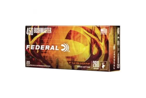 Federal Fusion 260 gr Soft Point .450 Bushmaster Ammo, 20/box - F450BMFS1