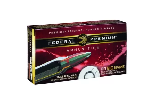 Federal Premium 160 gr Nosler Partition 7mm Rem Mag Ammo, 20/box - P7RF
