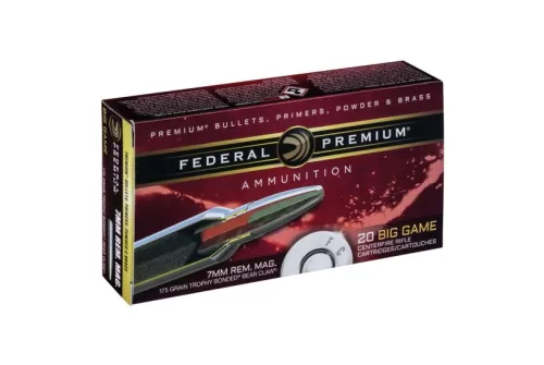 Federal Premium 175 gr Trophy Bonded Bear Claw 7mm Rem Mag Ammo, 20/box - P7RT1