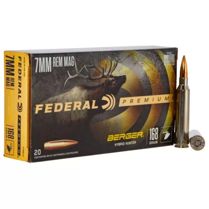 Federal Premium Brass 7mm Rem Mag 168 Grain 20-Rounds BHH Federal Premium Brass 7mm Rem Mag 168 Grain 20-Rounds BHH
