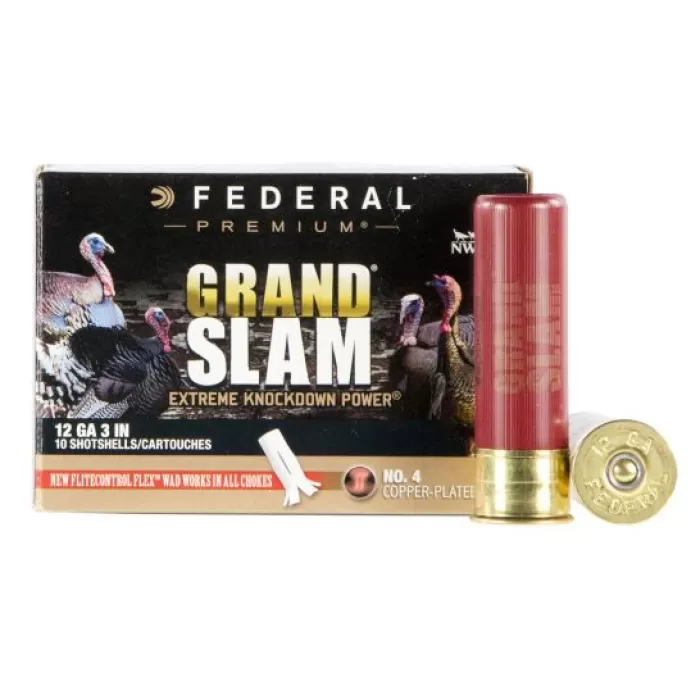 Federal Premium Grand Slam 3" 12 Gauge Ammo 4, 10/box - PFCX157F4 Federal Premium Grand Slam 3" 12 Gauge Ammo 4, 10/box - PFCX157F4