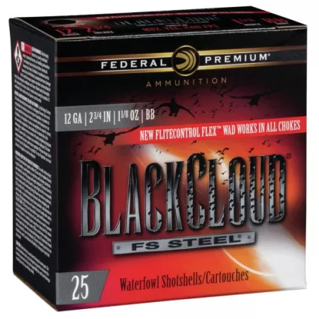Federal Black Cloud FS Steel 2.75" 12 Gauge Ammo BB, 25/box - PWBX147BB