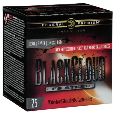 Federal Black Cloud FS Steel 3.5" 12 Gauge Ammo BB, 25/box - PWBX134BB