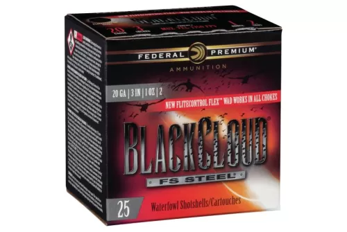 Federal Black Cloud FS Steel 3" 20 Gauge Ammo 2, 25/box - PWBX2092