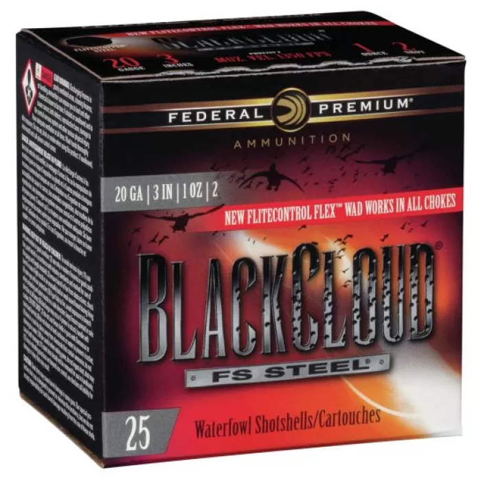 Federal Black Cloud FS Steel 3" 20 Gauge Ammo 2, 25/box - PWBX2092 Federal Black Cloud FS Steel 3" 20 Gauge Ammo 2, 25/box - PWBX2092