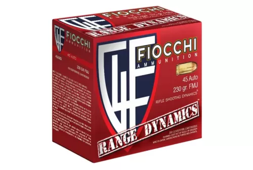 Fiocchi Range Dynamics, Fio 45ard     45a        230 Fmj Range Pk 200/box