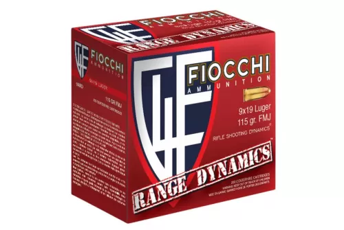 Fiocchi 9Ard Range Dynamics Pistol 9Mm Luger 115 GR Full Metal Jacket (Fmj) 200 Per Box/ 5 CS
