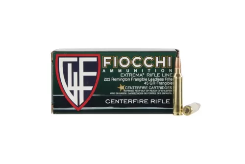 Fiocchi Extrema Frangible Leadless 45 gr Lead-Free Frangible .223 Rem Ammo, 50/box - 223FRANG