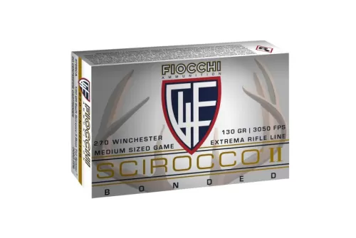 Fiocchi Extrema 130 gr Scirocco II .270 Win Ammo, 20/box - 270SCA