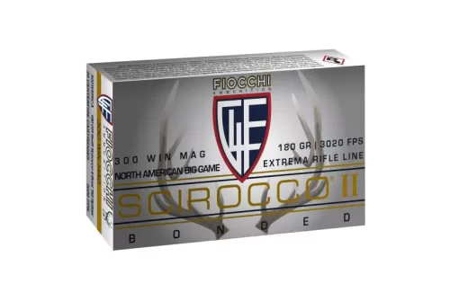 Fiocchi Extrema 180 gr Swift Scirocco II Boat Tail Spitzer .300 Win Mag Ammo, 20/box - 300WMSCA