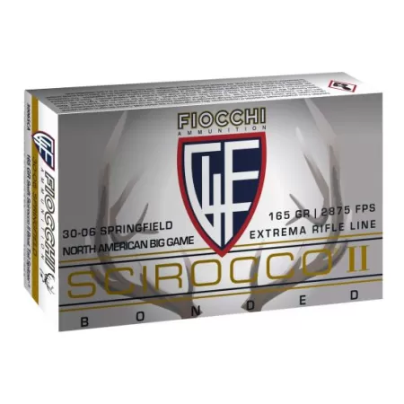 Fiocchi Extrema 165 gr Swift Scirocco II Boat Tail Spitzer .30-06 Spfld Ammo, 20/box - 3006SCA