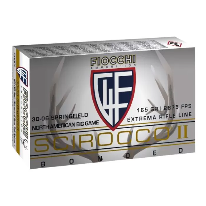 Fiocchi Extrema 165 gr Swift Scirocco II Boat Tail Spitzer .30-06 Spfld Ammo, 20/box - 3006SCA