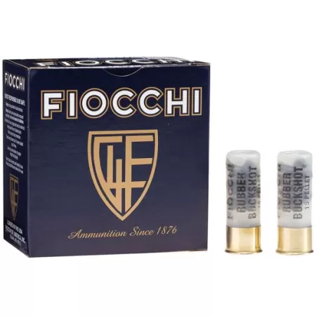 Fiocchi Exacta Special Use 2.75" 12 Gauge Ammo Rubber Buckshot, 10/box - 12LERBK