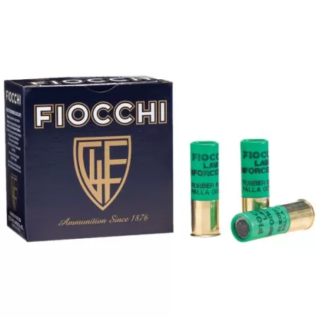 Fiocchi Exacta Special Use 2.75" Rubber Slug 12 Gauge Ammo, 25 Rounds - 12LEBAT