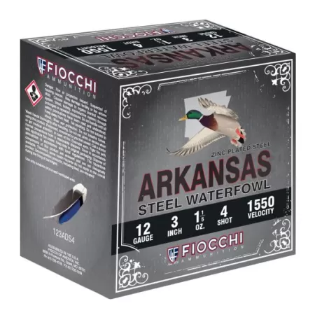 Fiocchi Arkansas Steel Waterfowl 3" 12 Gauge Ammo, 250 Rounds - 123ADS4