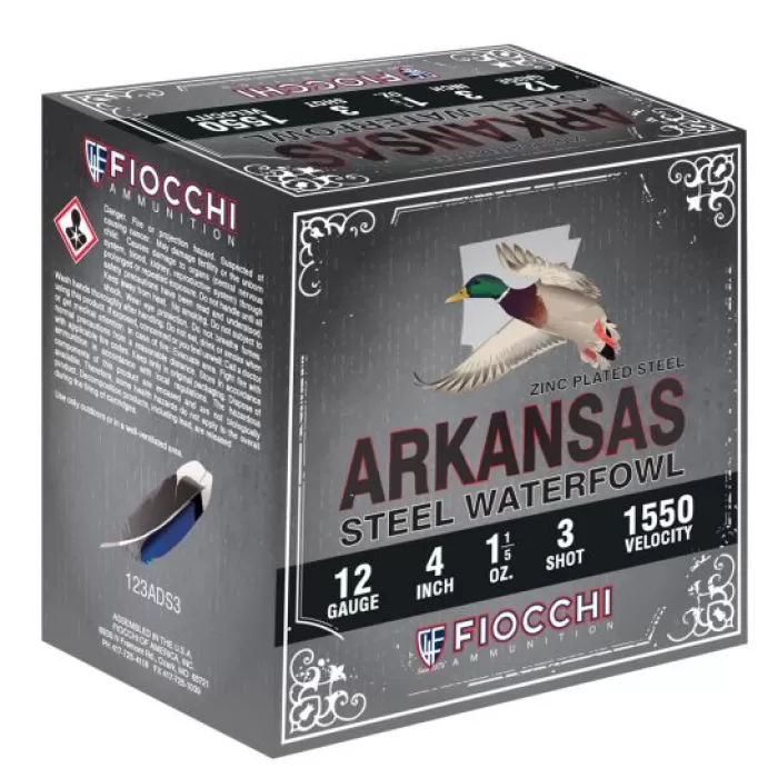 Fiocchi Arkansas Steel Waterfowl 3" 12 Gauge Ammo, 250 Rounds - 123ADS3