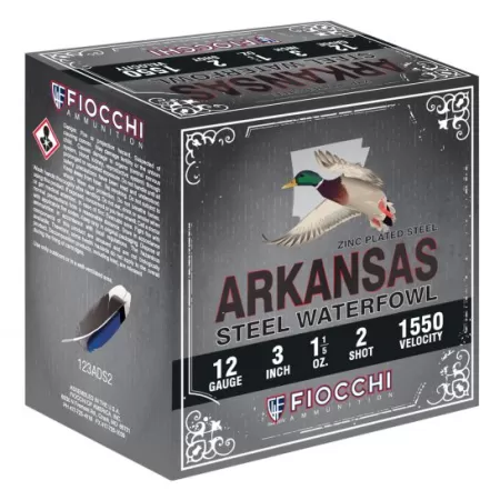 Fiocchi Arkansas Steel Waterfowl 3" 12 Gauge Ammo, 250 Rounds - 123ADS2