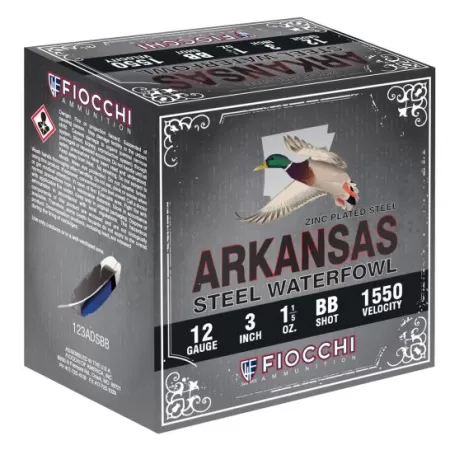 Fiocchi Arkansas Steel Waterfowl 3" 12 Gauge Ammo BB, 250 Rounds - 123ADSBB