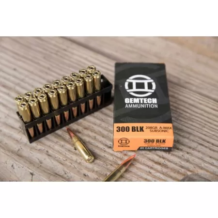 Gemtech 208 gr Polymer Tip .300 Blackout Ammo, 20/box - 3010163
