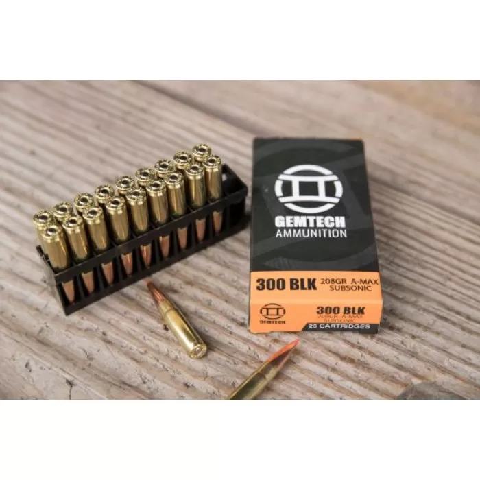 Gemtech 208 gr Polymer Tip .300 Blackout Ammo, 20/box - 3010163 Gemtech 208 gr Polymer Tip .300 Blackout Ammo, 20/box - 3010163