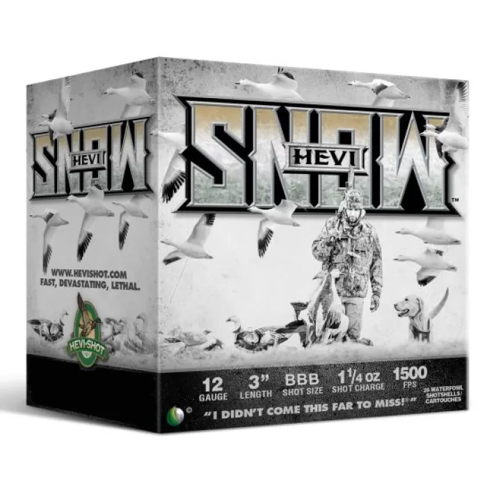 Hevi-Shot Hevi-Snow 3" 12 Gauge Ammo BBB, 25/box - 20888 Hevi-Shot Hevi-Snow 3" 12 Gauge Ammo BBB, 25/box - 20888