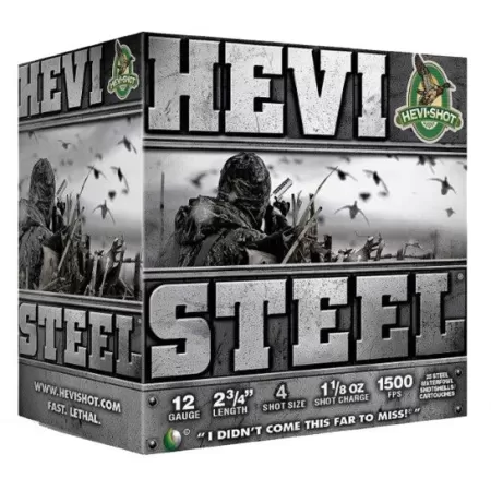 Hevi-Shot Hevi-Steel 2.75" 12 Gauge Ammo 4, 250 Rounds - 61224