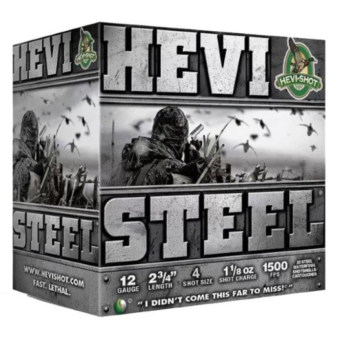 Hevi-Shot Hevi-Steel 2.75" 12 Gauge Ammo 4, 250 Rounds - 61224