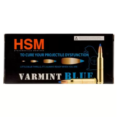 HSM Ammunition Varmint 55 gr BlitzKing .223 Rem Ammo, 20/box - HSM-223-54-N