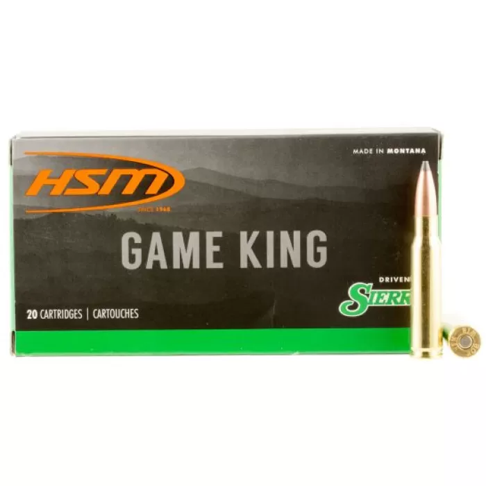 HSM Ammunition Game King 165 gr Spitzer Boat Tail .308 Win Ammo, 20/box - HSM-308-42-N