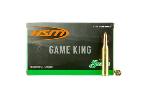 HSM Ammunition Game King 100 gr Spitzer Boat Tail .25-06 Rem Ammo, 20/box - HSM-25-06-1-N