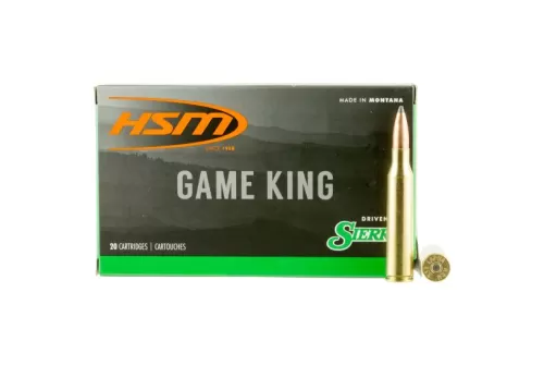 HSM Ammunition Game King 215 gr Spitzer Boat Tail .338 Lapua Mag Ammo, 20/box - HSM-338Lapua-14-N