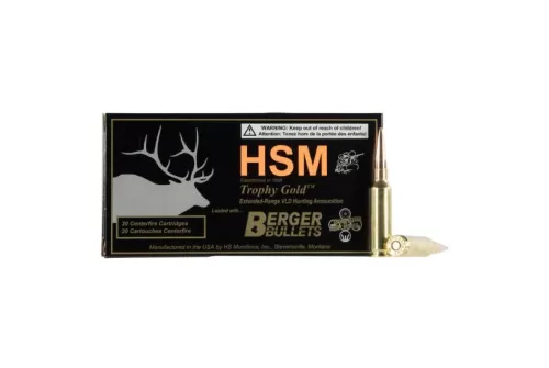 HSM Ammunition Trophy Gold 130 gr Match Very Low Drag 6.5 Crd Ammo, 20/box - 65CRD130VLD