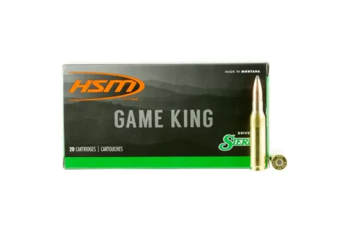 HSM Ammunition Game King 150 gr Spitzer Boat Tail 7mm-08 Rem Ammo, 20/box - HSM-7mm08-8-N